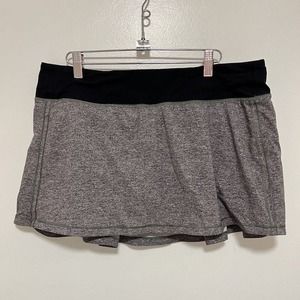 Lululemon Women’s Size 12 Regular Fit Pace Rival Tennis Skort Skirt Shorts Gray